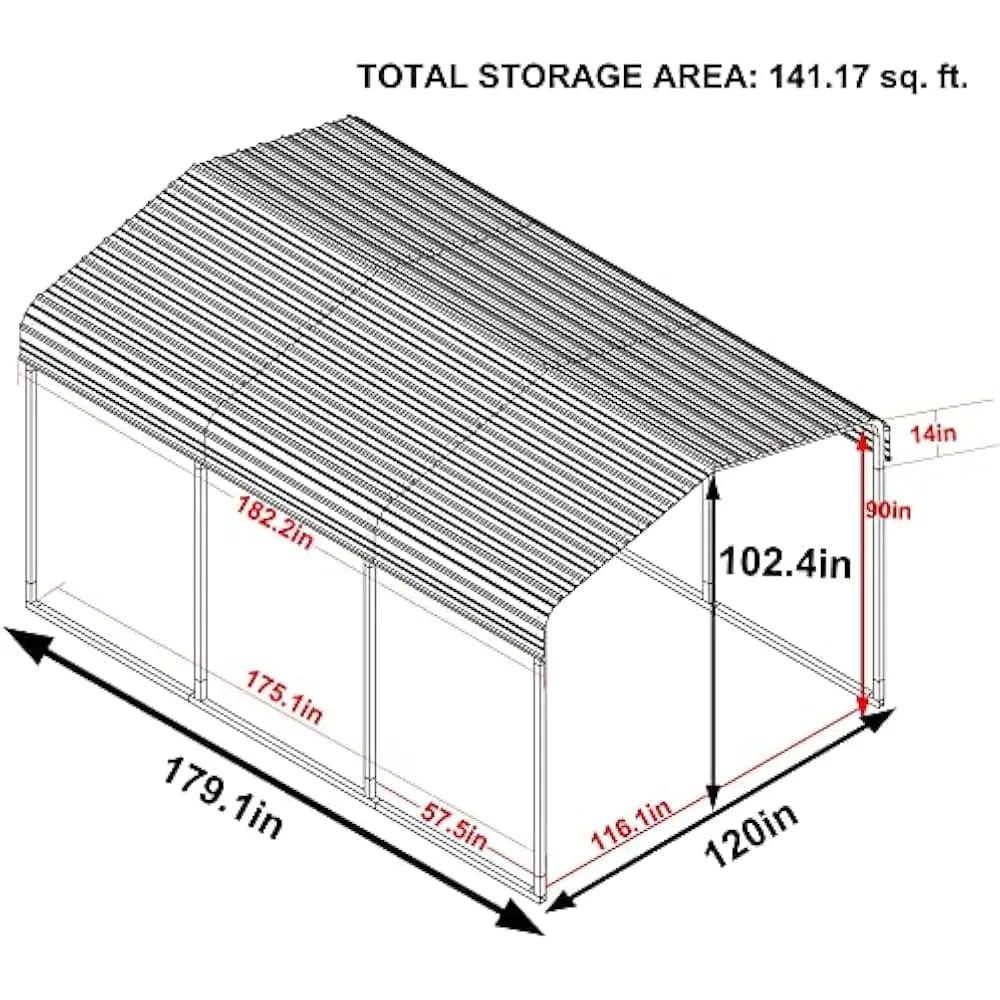 Car Port 10 x 20 FT Carport