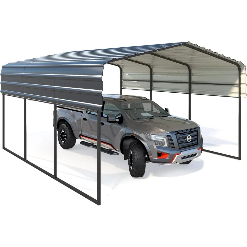 Car Port 10x15x8.4 FT Carport Garage, with Galvanised Steel Roof