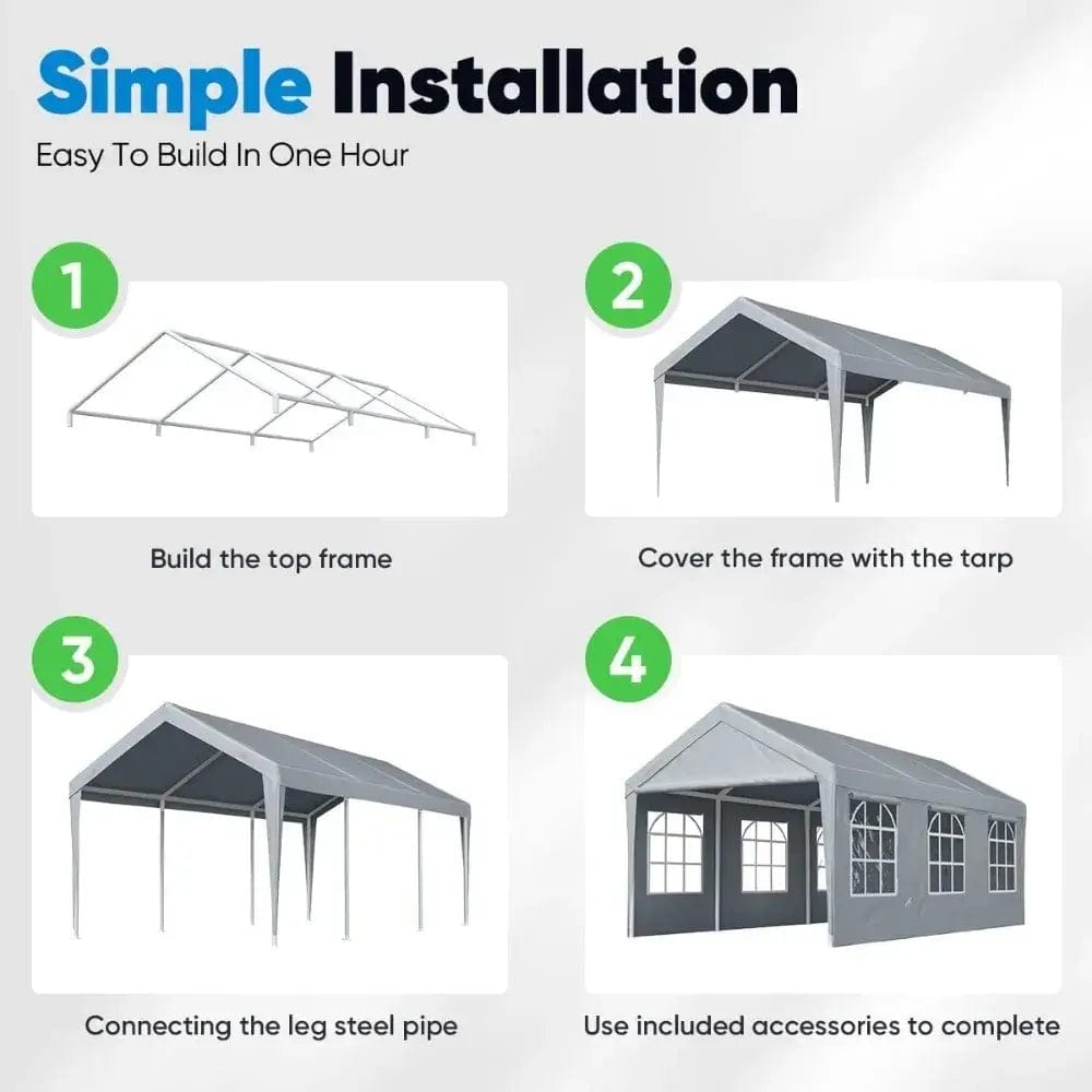 Car Port 10x20 FT Heavy Duty Carport