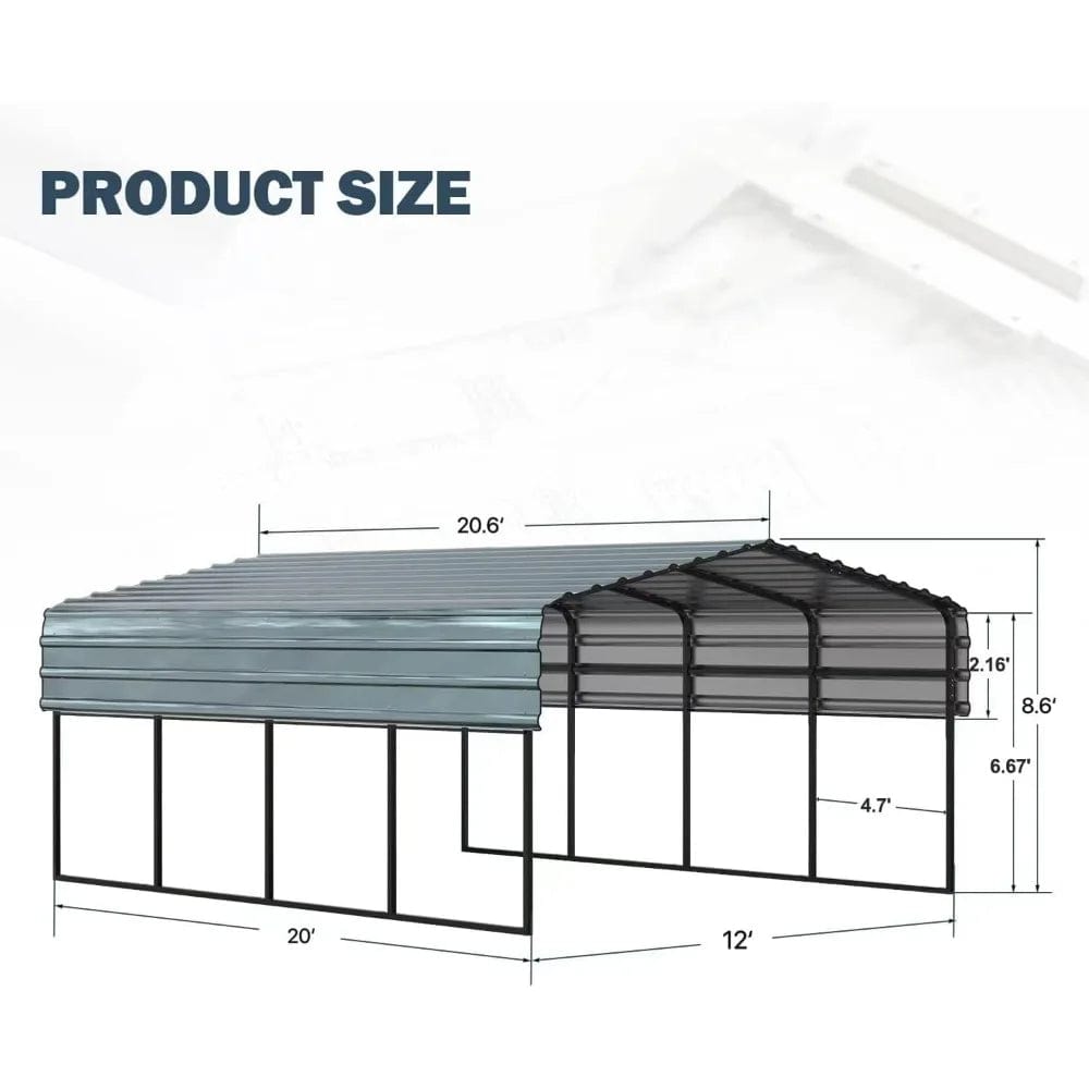 Car Port 12x20 FT Metal Carport