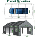 Car Port 13 x 25 FT Metal Heavy Duty Carport