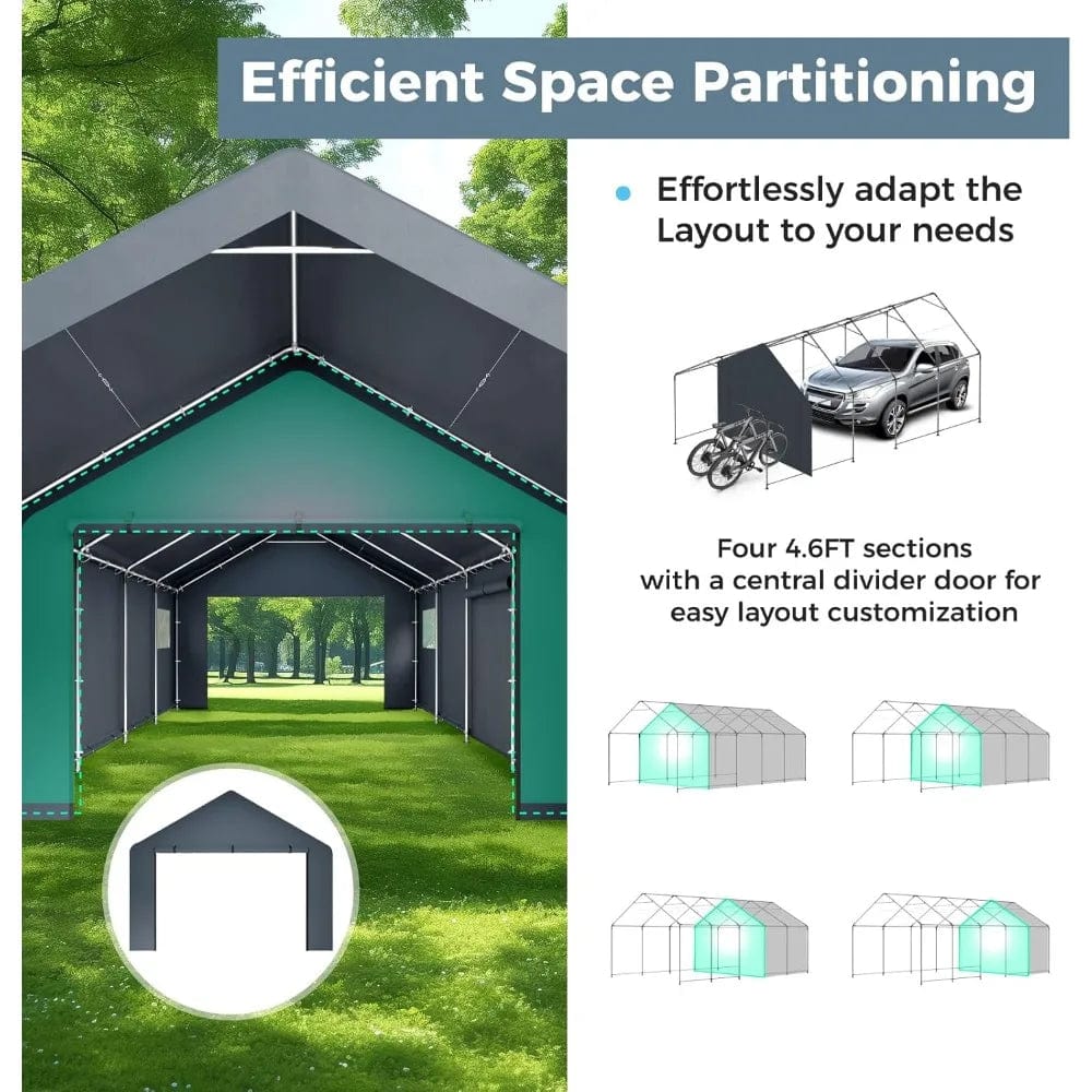 Car Port 13x24 FT Carport Garage