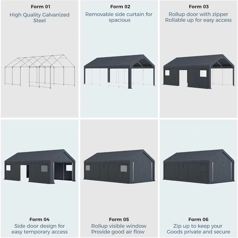 Car Port 13x24 FT Carport Garage