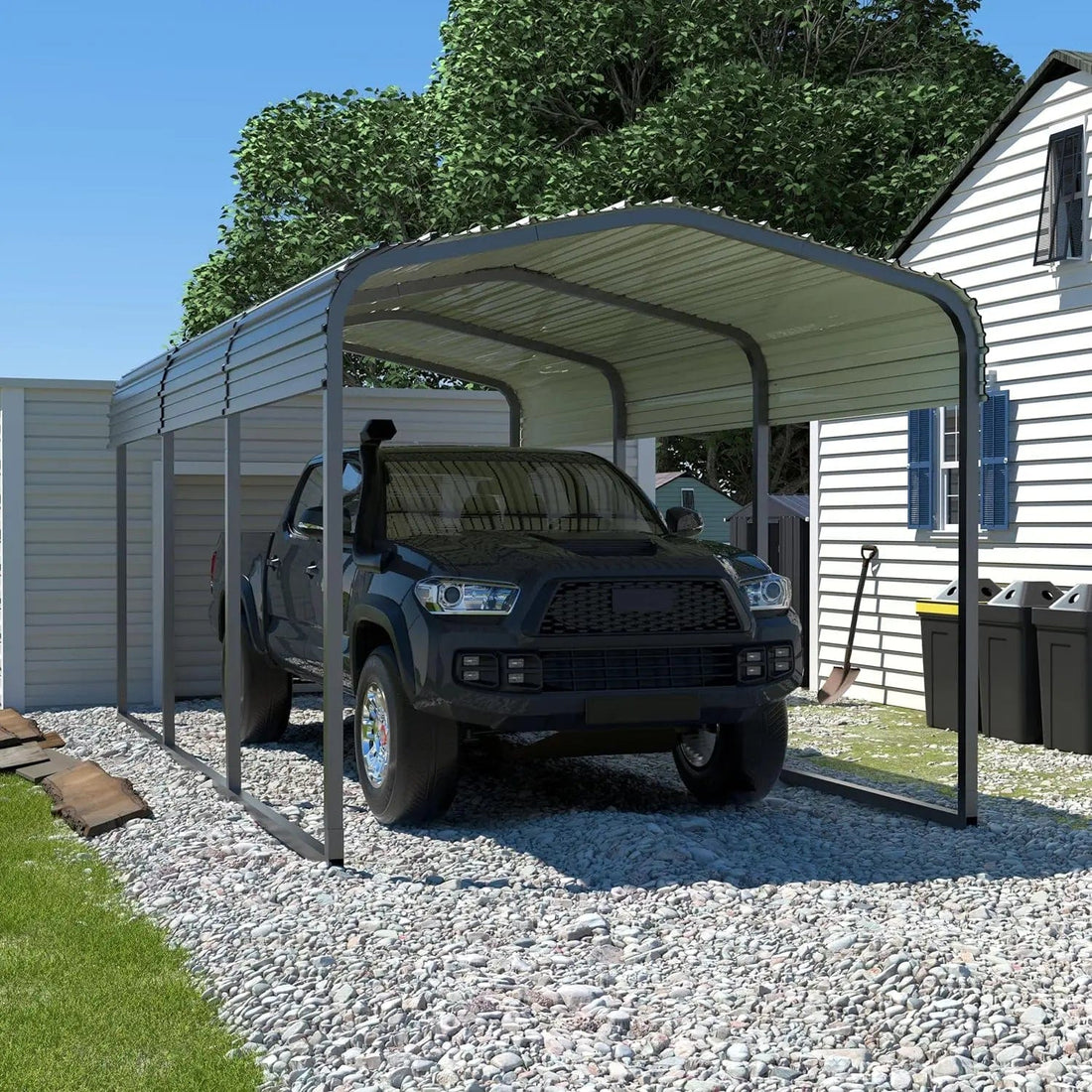 Car Port Metal Carport with Heavy Duty Galvanized Steel Roof